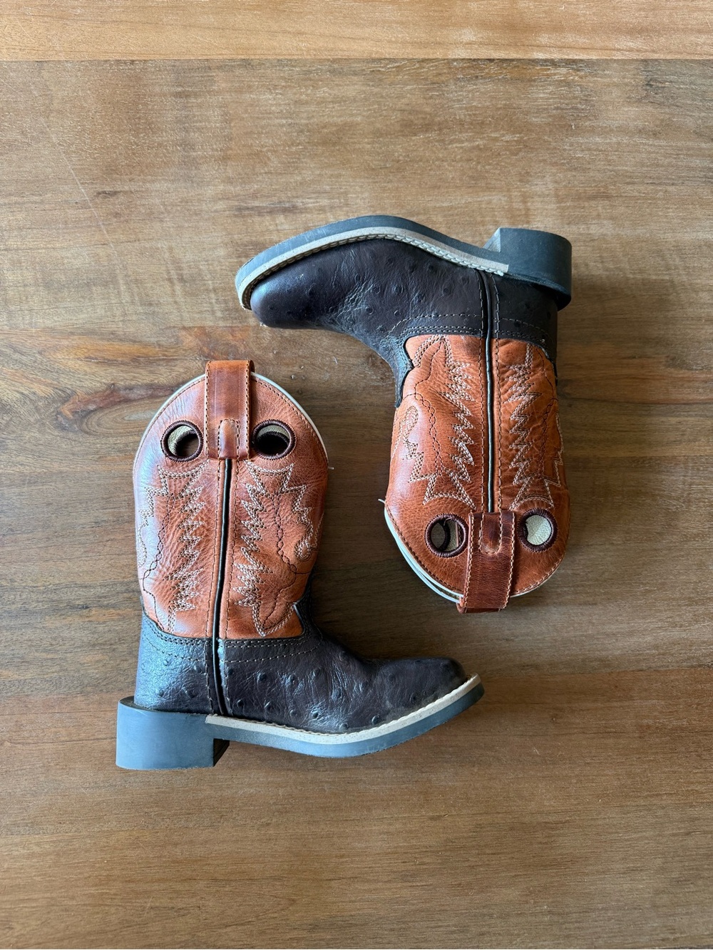 SMOKY Mountain Cowboy Boots - Tan & Brown - little kid size 9
